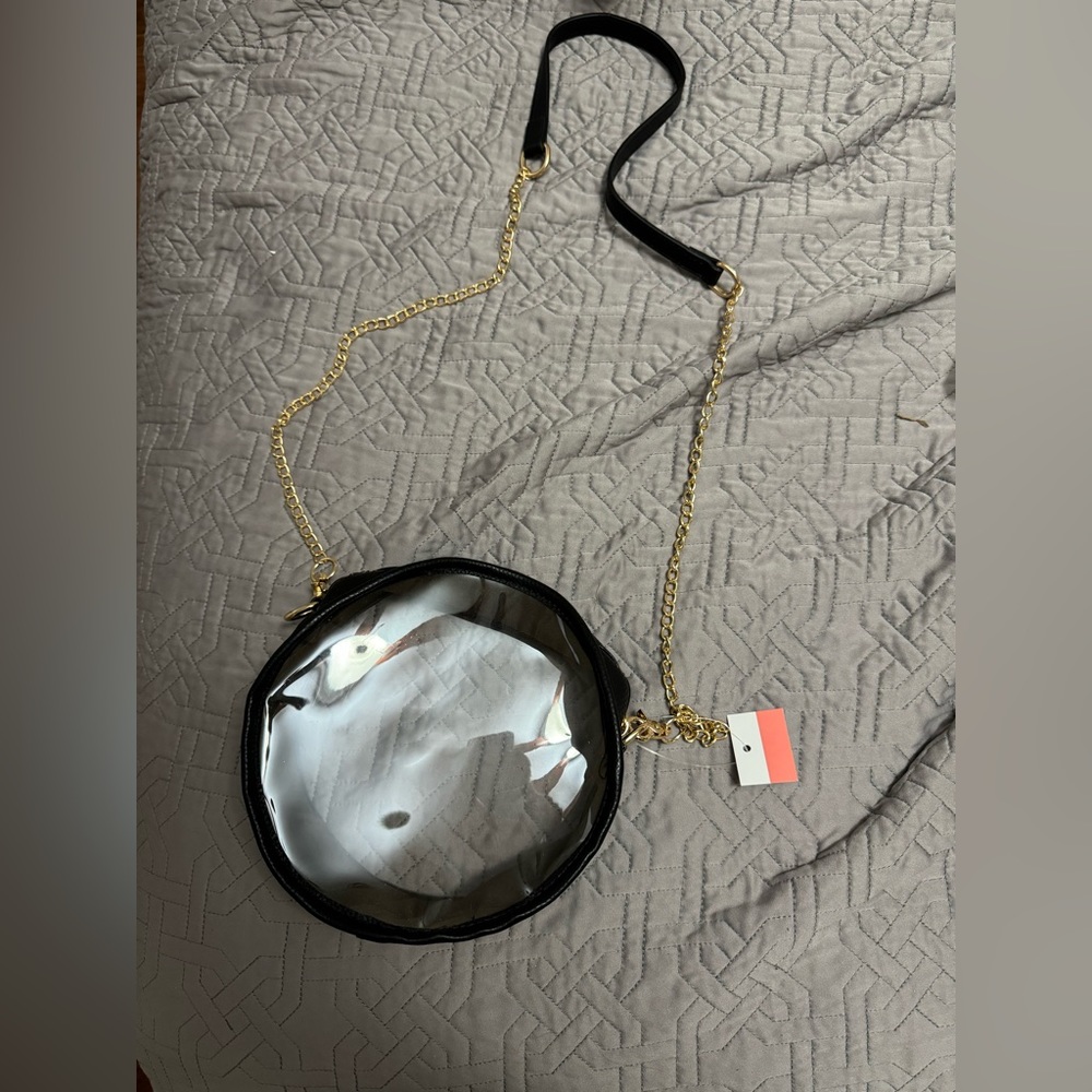 Clear black crossbody